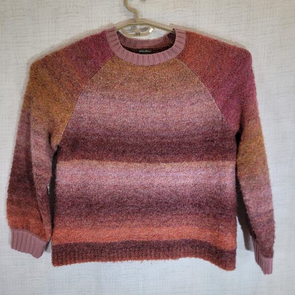 Eddie Bauer Sweaters - Vintage Eddie Bauer Knit Sweater Womens Petite Medium Wool Blend Striped PM